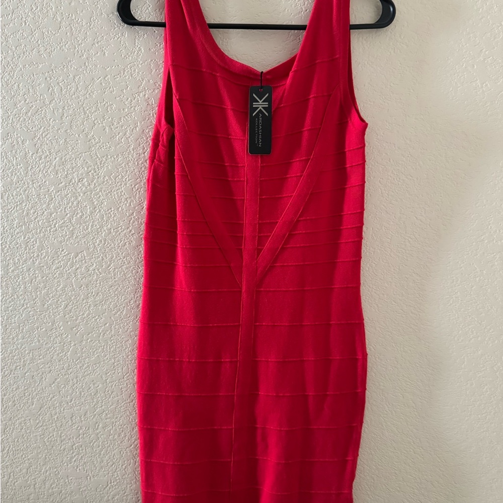 Kardashian Kollection Vibrant Red Mini Dress